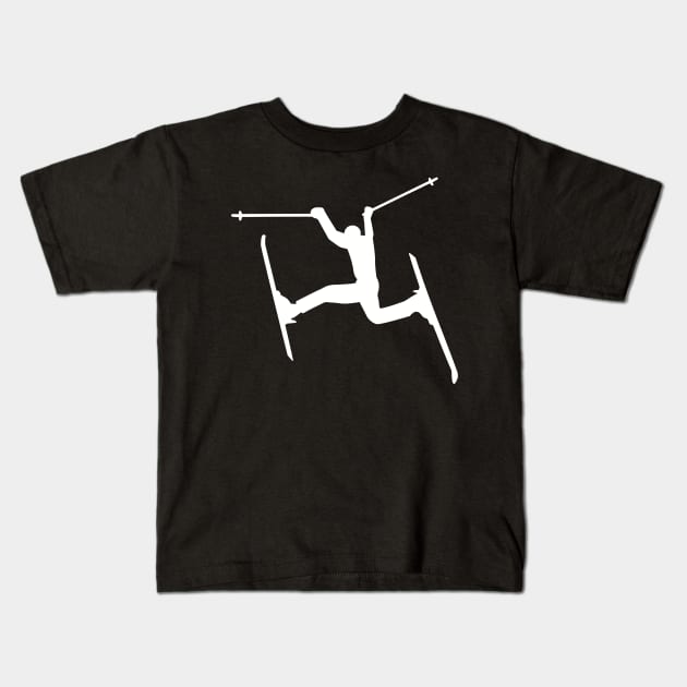 Freestyle Skiing Kids T-Shirt by Designzz